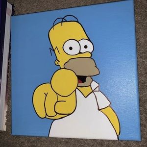 homer simpson canvas painting